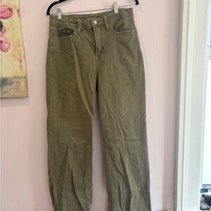 Old Navy Women’s Curvy Sky-Hi Wide Leg Olive Green
